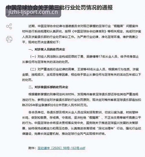 中国足协第三批禁足名单详解——乐竞体育带你了解行业震荡